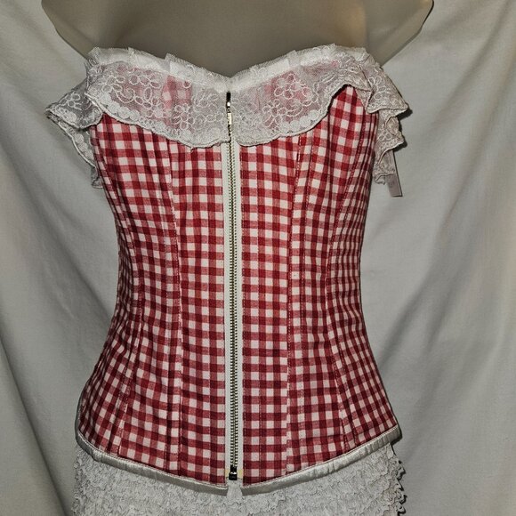 NWT GREEN 24" Night Owl Steel Boned Tight Lacing Corset SMALL - Picture 15 of 15